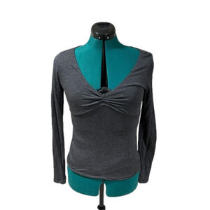 BODEN grey v neck long sleeve shirt size 10